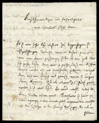 Brief von Samuel Andreae an Friedrich Lucae