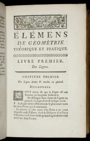 Livre Premier. Des Lignes.