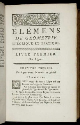 Livre Premier. Des Lignes.