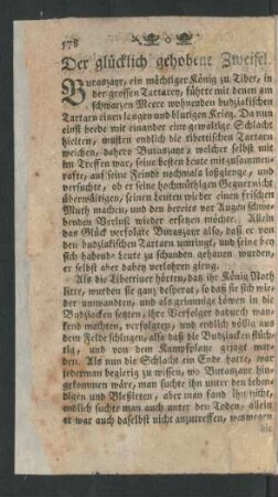 Der glücklich gehobene Zweifel