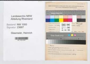 Entnazifizierung Heinrich Glasmeier, geb. 05.03.1892 (Intendant)