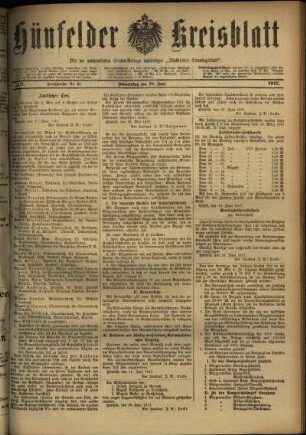 Ausgabe vom Donnerstag, den 28. Juni 1917.