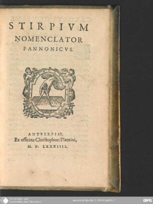 Stirpivm|| Nomenclator|| Pannonicvs.||