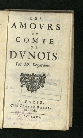 Les Amovrs Dv Comte De Dvnois