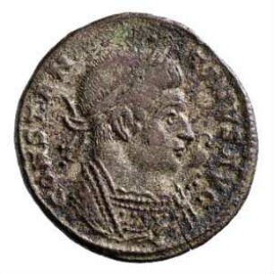 Münze, Follis, Aes 3, 321 n. Chr.