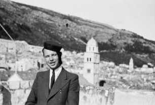 Reisefotos Kroatien. Franz Grasser in der Altstadt von Ragusa (Dubrovnik)