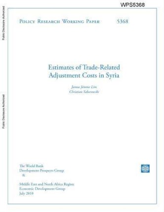 Estimates of trade-related adjustment costs in Syria