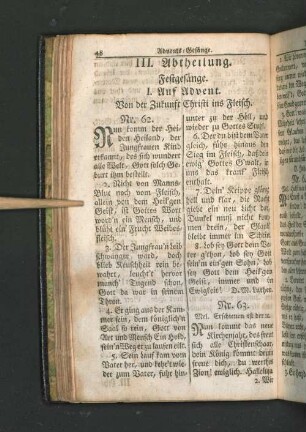 III. Abtheilung. Festgesänge.