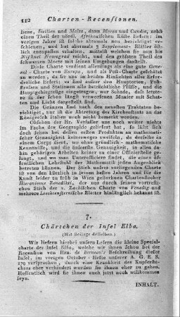 Chärtchen der Insel Elba