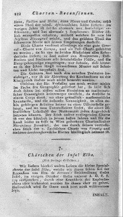 Chärtchen der Insel Elba