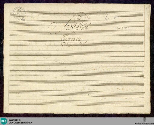 Sonatas - Mus. Hs. 1126 : cemb; E|b; WörA 13