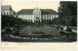 Oliva (Gdańsk-Oliwa). Im Königl. Garten. Blick zum Äbtepalast (1754-1756)