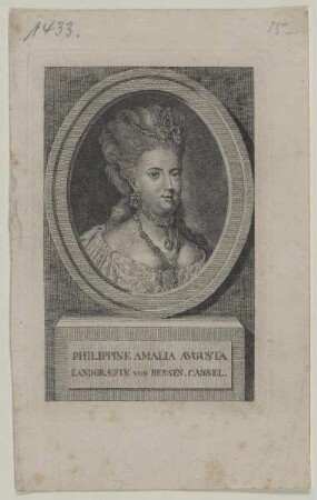 Bildnis der Philippine Amalie Auguste Landgräfin von Hessen-Kassel
