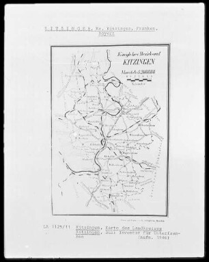 Karte des Landkreises Kitzingen