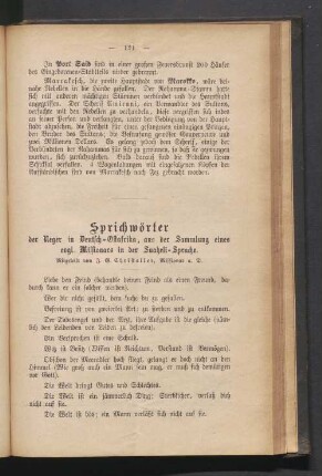 Sprichwörter der Neger in Deutsch-Ostafrika, aus der Sammlung eines evgl. Missionars in der Suaheli-Sprache