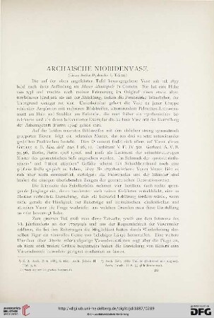 2: Archaische Niobidenvase : (hierzu Antike Denkmäler I, Taf. 22)