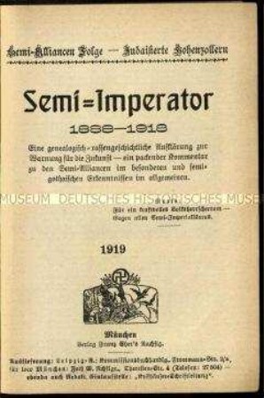 Abhandlung über die angebliche jüdische Herkunft von Kaiser Wilhelm II.