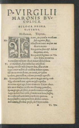 Ecloga Prima. Tityrus.