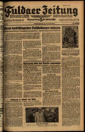 Ausgabe vom Samstag, den 19. Juli 1941.