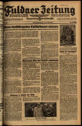 Ausgabe vom Samstag, den 19. Juli 1941.