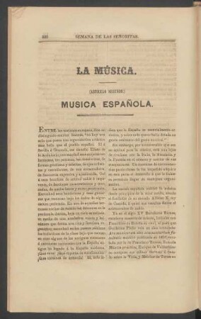 La música. - [Conclusión] : (Artículo segundo.) Música española.