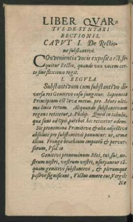 Caput I. De Rectione substantivi.