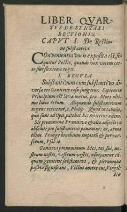 Caput I. De Rectione substantivi.