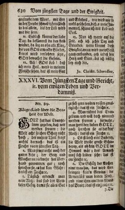 XXXVI. Vom Jüngsten Tage und Gericht, it. vom ewigen Leben und Verdammniß.