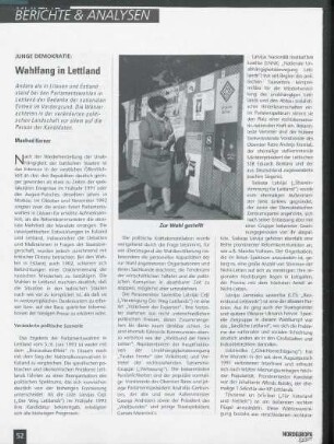 Junge Demokratie: Wahlfang in Lettland