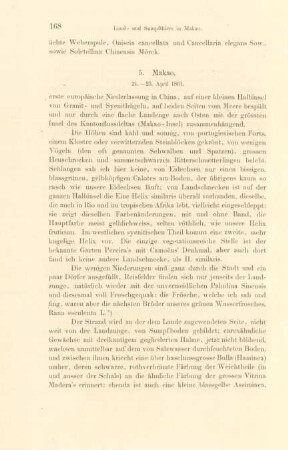5. Makao, 21. - 23. April 1861