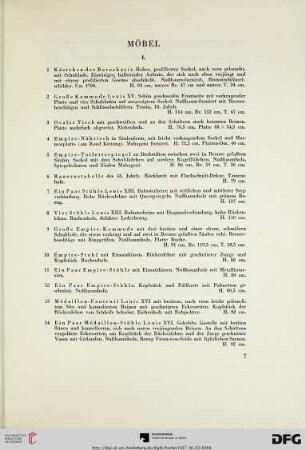 Möbel (Nr. 1-331)
