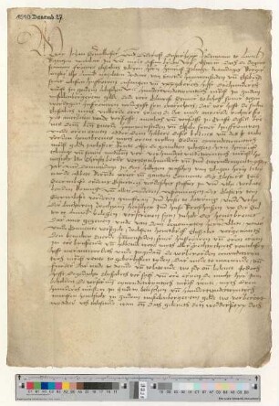 Die Ratsmannen Semmelbecker und Dusterhopp bezeugen die Ausantwortung eines Sülzrentebriefes an Everd Hammensteden.