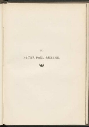 IX. Peter Paul Rubens.