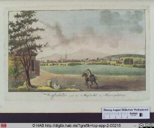 Wolfenbüttel un die Ansicht ins Harzgebürge