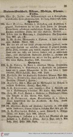 Naturwissenschaft, Astron., Medizin, Chemie (Nr. 764 - 917)