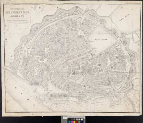 Grundriss Der Freien Stadt Hamburg