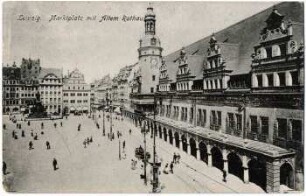 Leipzig : Marktplatz mit Altem Rathaus