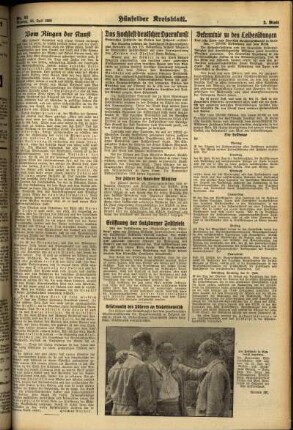 Zweite Ausgabe vom Montag, den 25. Juli 1938.