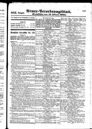 883. Ausgabe. Mittwoch, 16. Februar 1916