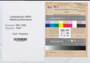 Entnazifizierung Friedrich Carl, geb. 28.08.1904 (Postschaffner)