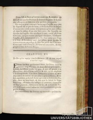 Chapitre VI. Du Bois qu'on employe dans les Bâtimens, & du tems-auquel il doit être coupé.