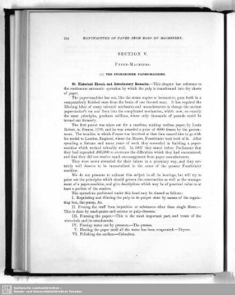 Section V. Paper-Machines.