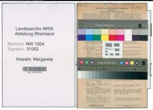 Entnazifizierung Margarete Howahl , geb. 08.11.1909 (Kaufm.Angestellter)