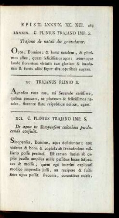 XCI. C. Plinius Trajano Imp. S.