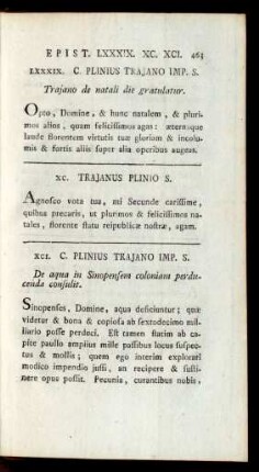 XCI. C. Plinius Trajano Imp. S.