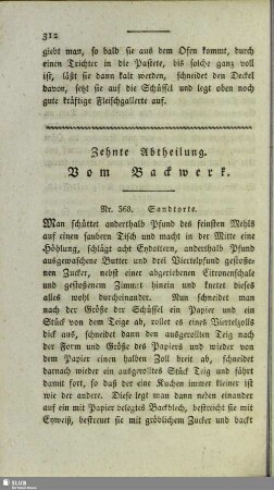 Zehnte Abtheilung. Vom Backwerk