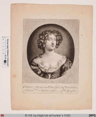Bildnis Hortense Mancini, verehel. duchesse de Mazarin