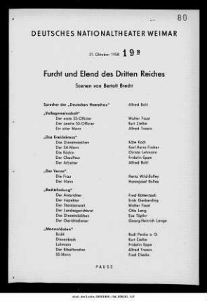 Furcht und Elend des Dritten Reiches