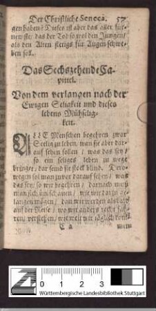 Kapitel 16: Von dem verlangen nach der Ewigen Seligkeit und dieses lebens Mühseligkeit