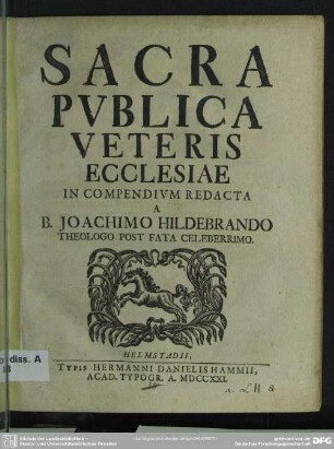 Sacra Publica Veteris Ecclesiae